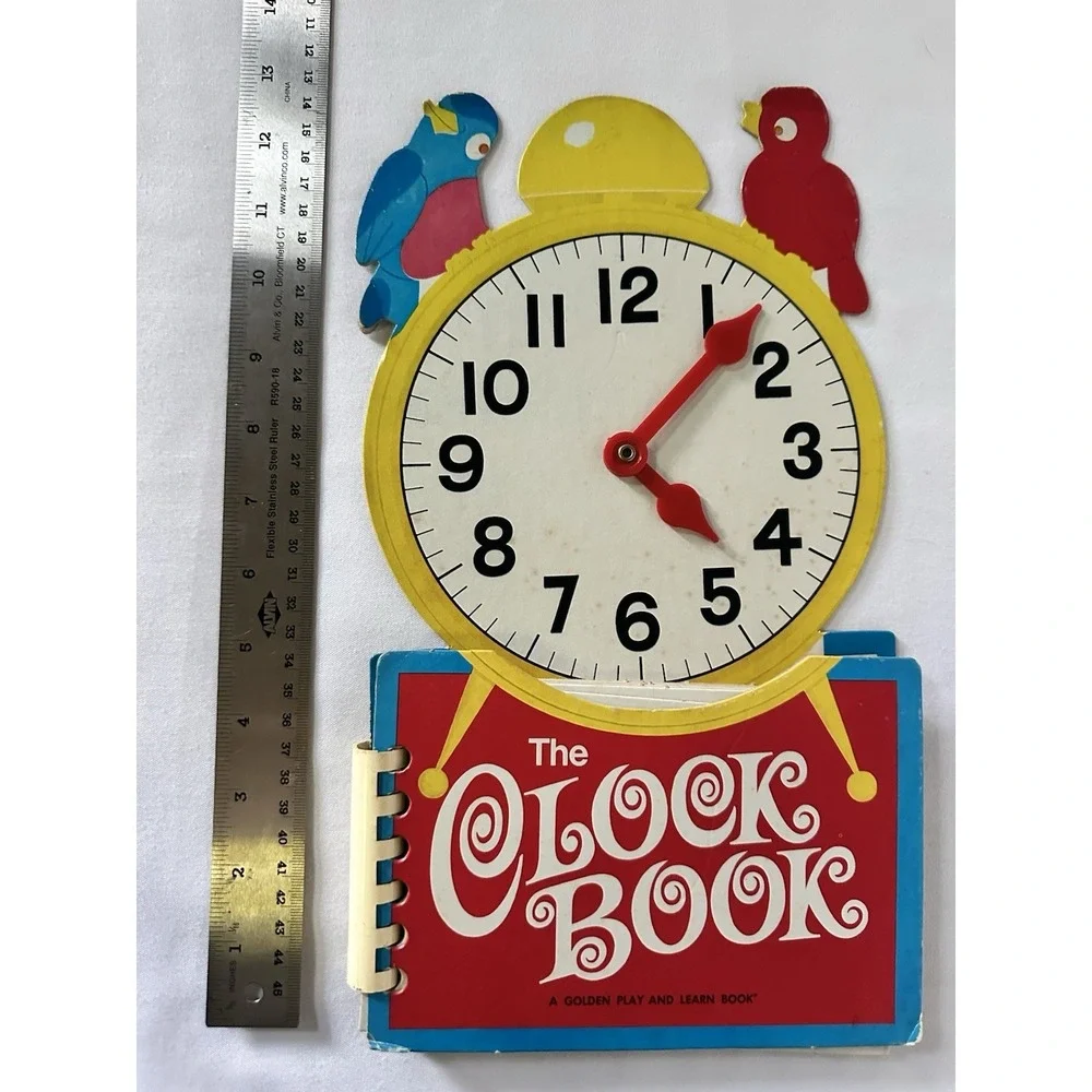 Vintage The Clock Book A Golden Play And Learn Interactive Book Birds 1980‎